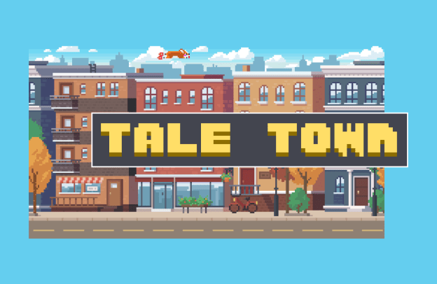 Image of digital city with tale town title
